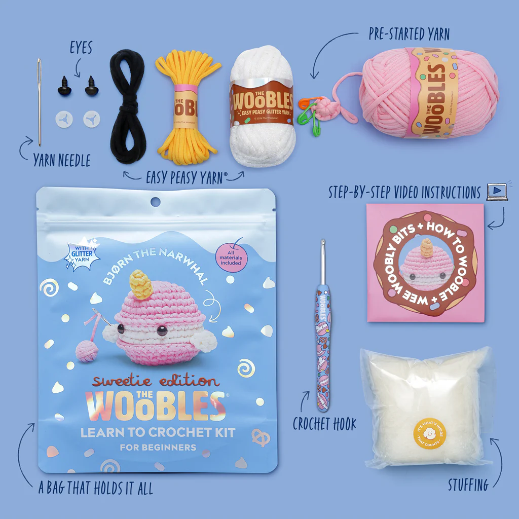 Bjørn the Narwhal: Sweetie Edition Crochet Kit - Image 2